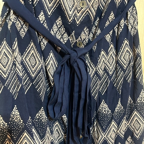 Anthropologie Edme & Esyllte Blue Rugged Carats Dress Size 4 - Picture 4 of 7